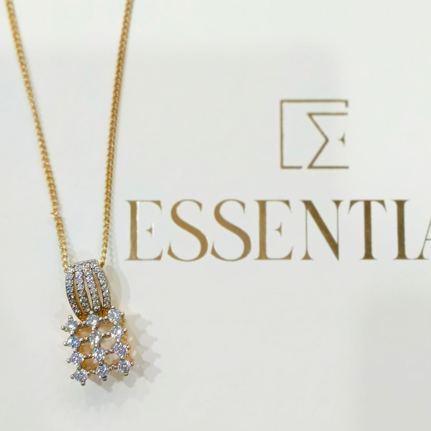 Premium Gold Plated Zircon Pendant Bracelet Set