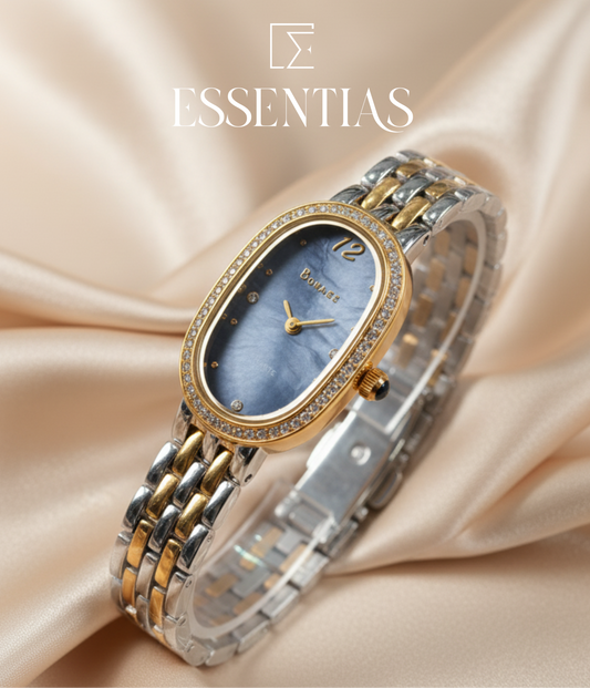 Premium Crystal Studded Blue Dial Watch