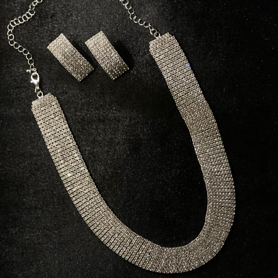 Premium Diamantes Necklace Set
