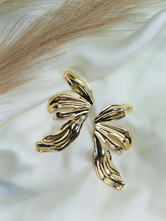 Stainless Steel Leaf Earrings