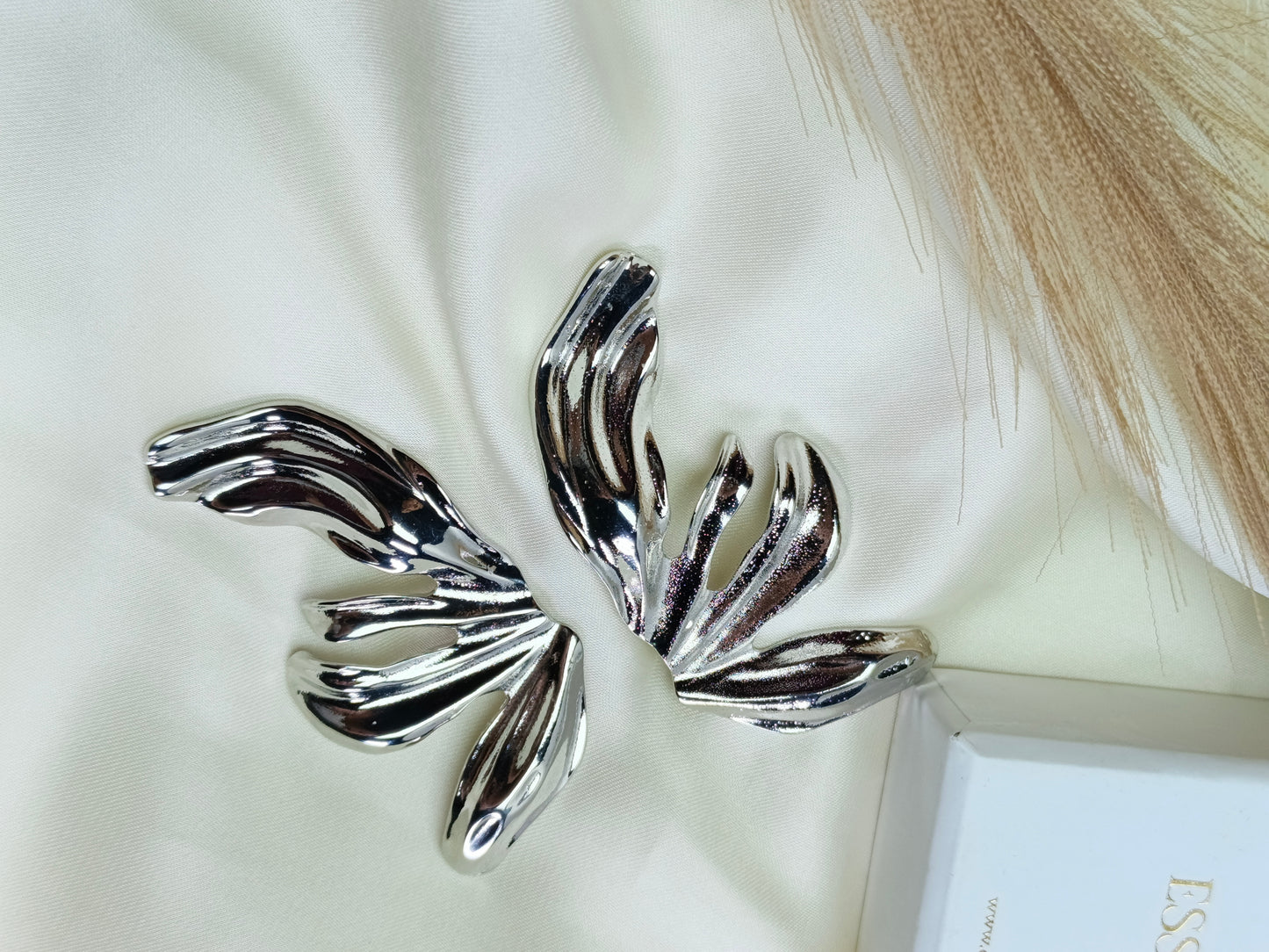 Stainless Steel Leaf Earrings
