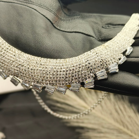 Silver Zirconium Necklace Set