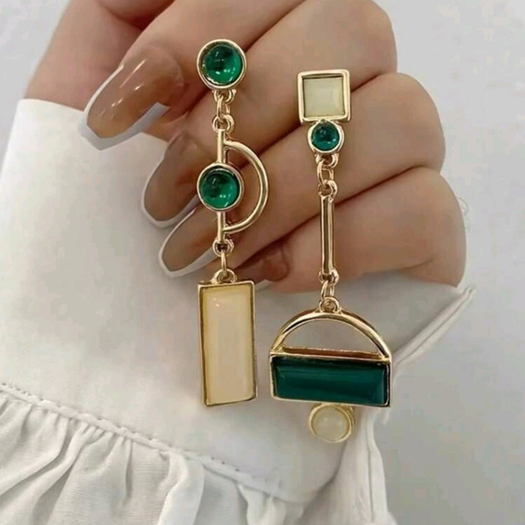 Stylish Gemstone Pendant Earrings