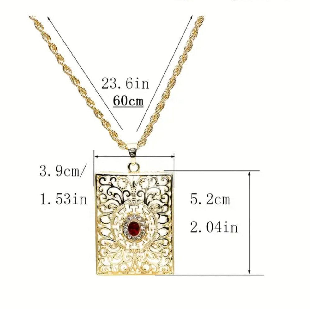 Royal Golden Crystal Studded Pendant