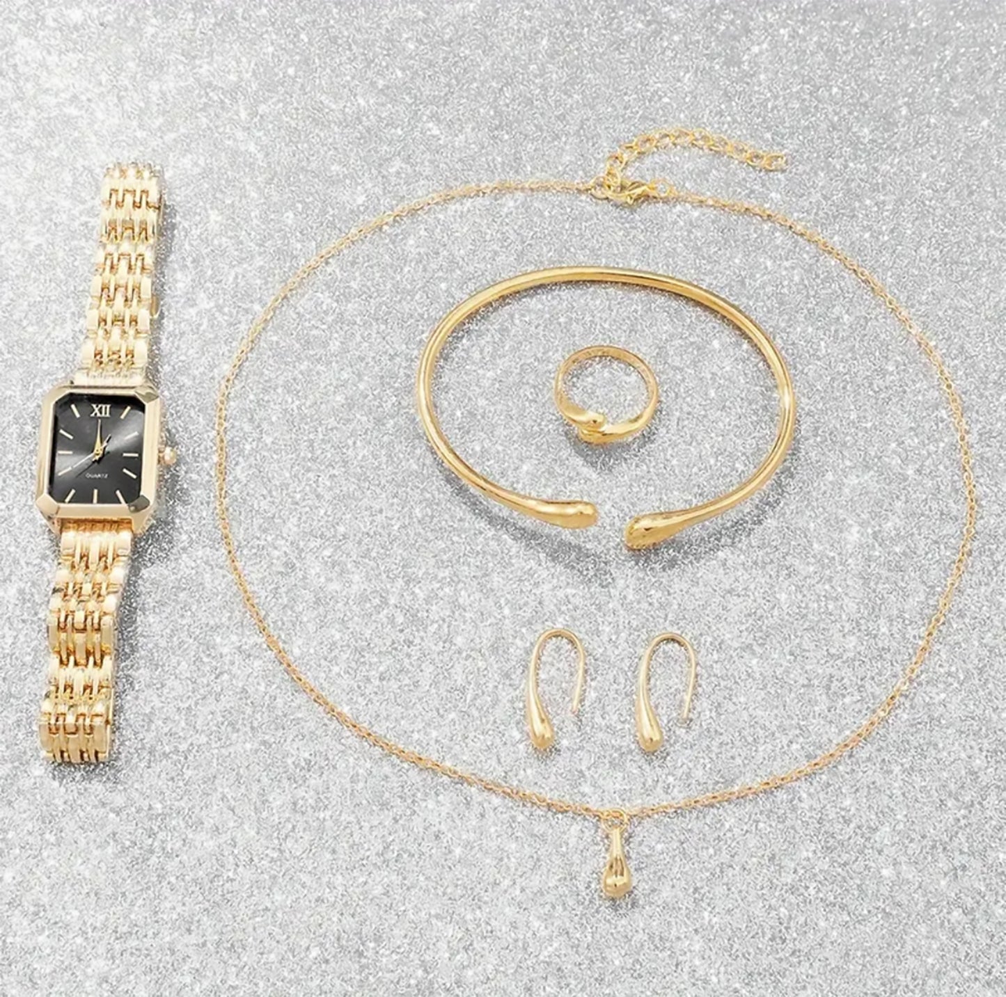 6Pcs Golden Watch Set
