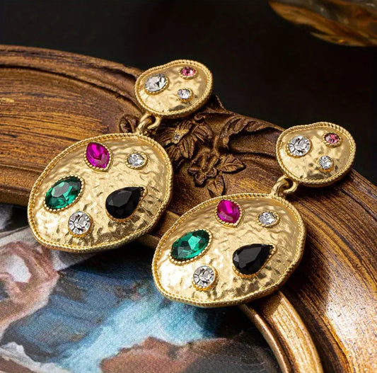 Premium Baroque Style Metal Earrings