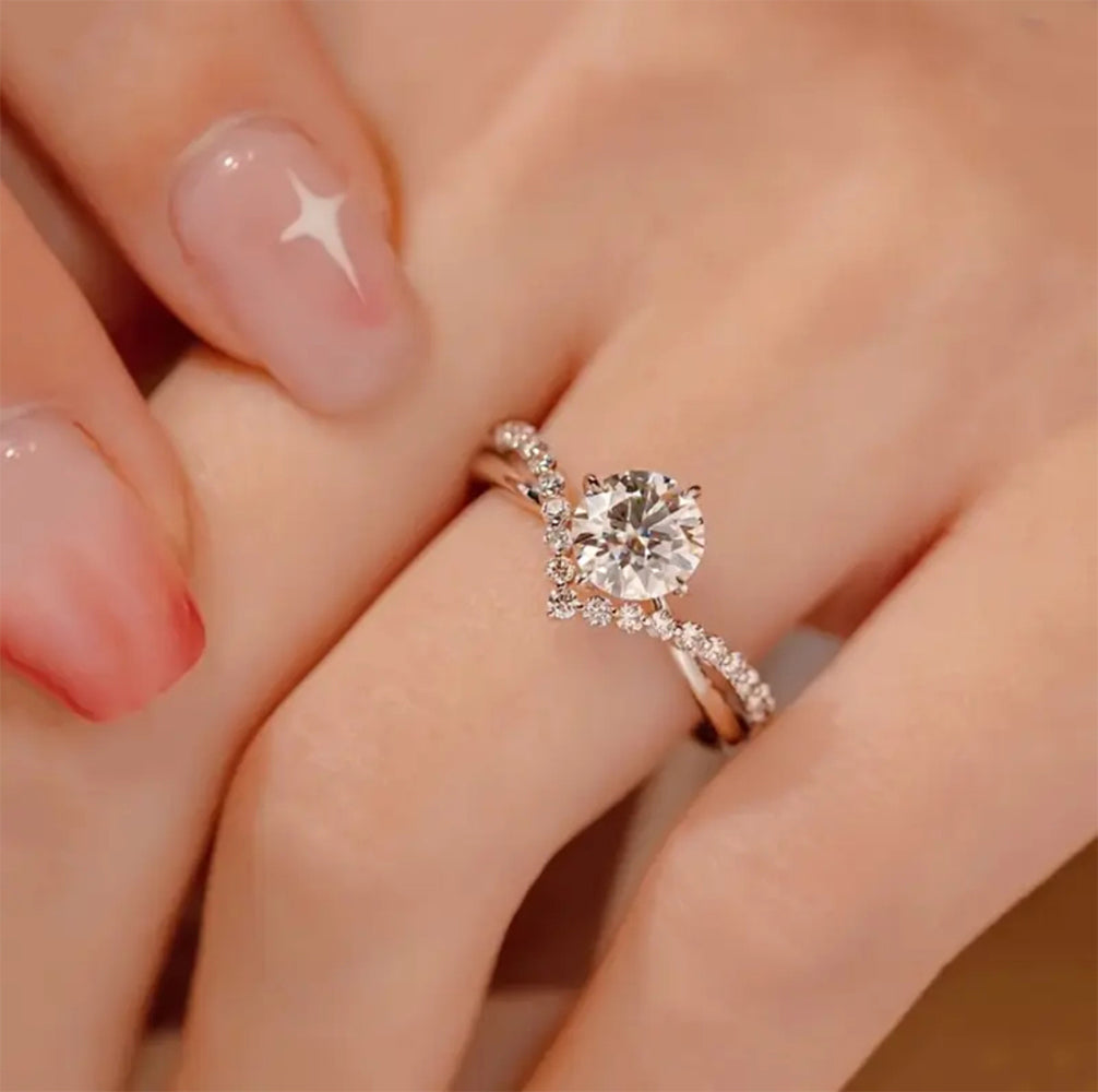 Elegant Silver Ring Set