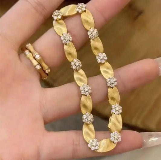 Premium Golden Zircon Studded Bracelet – ESSENTIAS