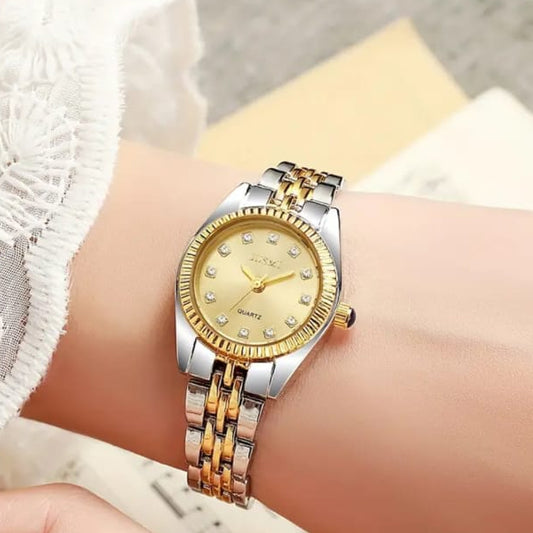 Royal Golden Silver Braided Watch