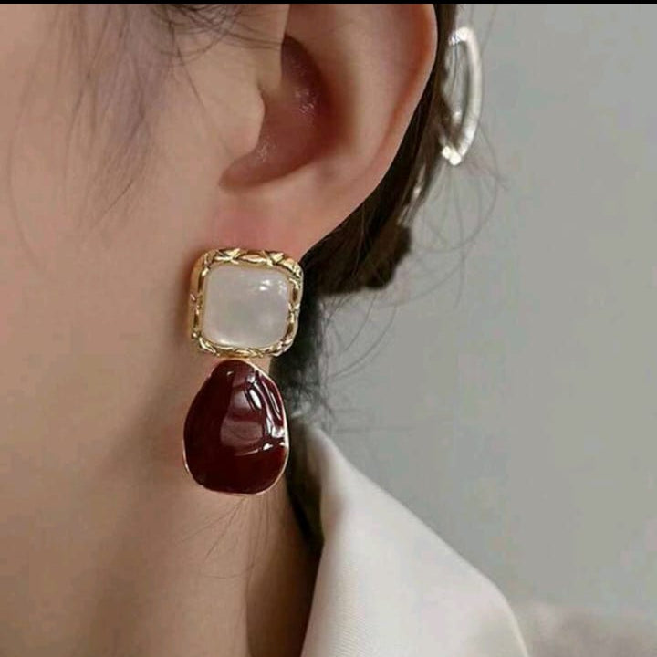 Elegant Square Drop Earrings