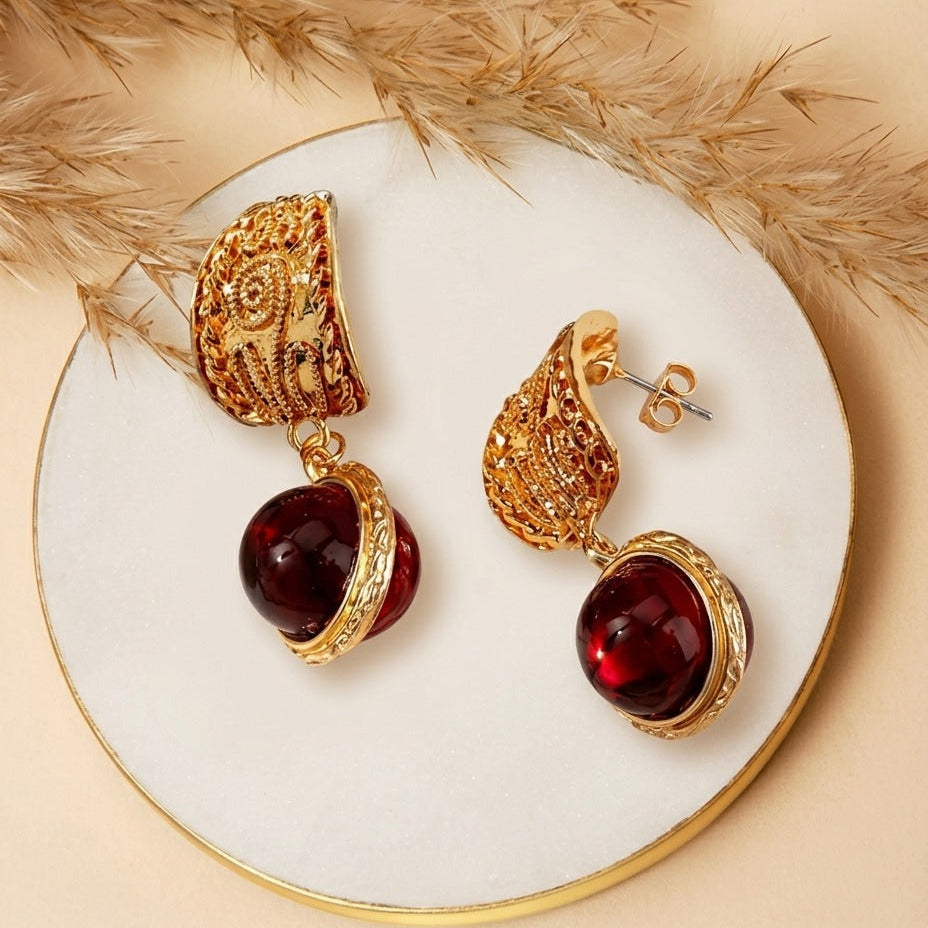 Gold Plated Dangle Earrings
