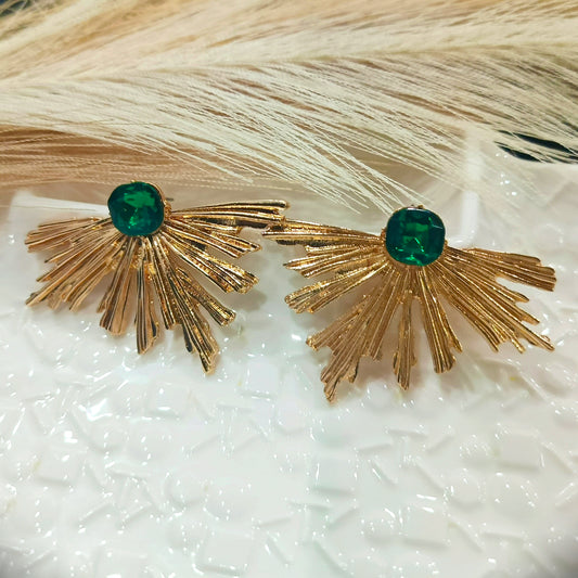 Premium Golden Leaf Earrings