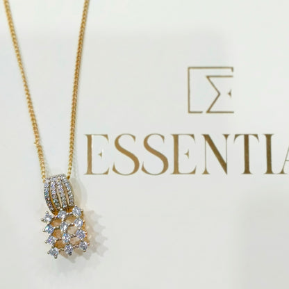 Premium Gold Plated Zircon  Pendant Bracelet Set