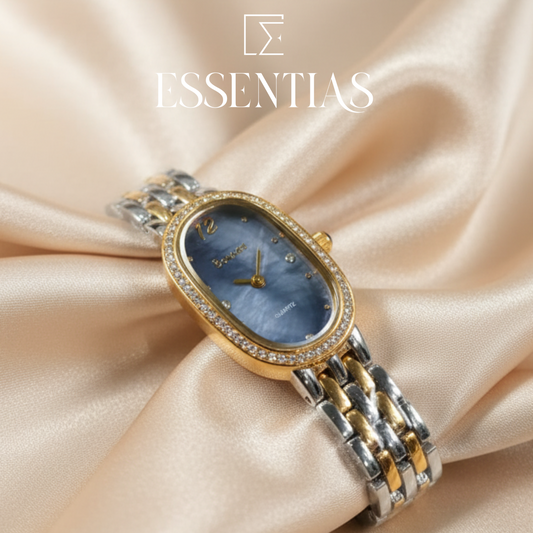 Premium Crystal Studded Blue Dial Watch