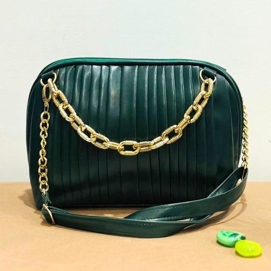 Versatile Green Hand Bag with Double Straps – Stylish, Durable & Functional