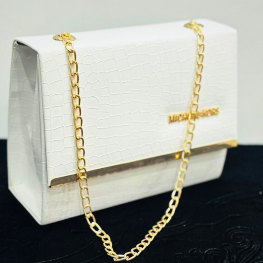 Classic White Shoulder Bag