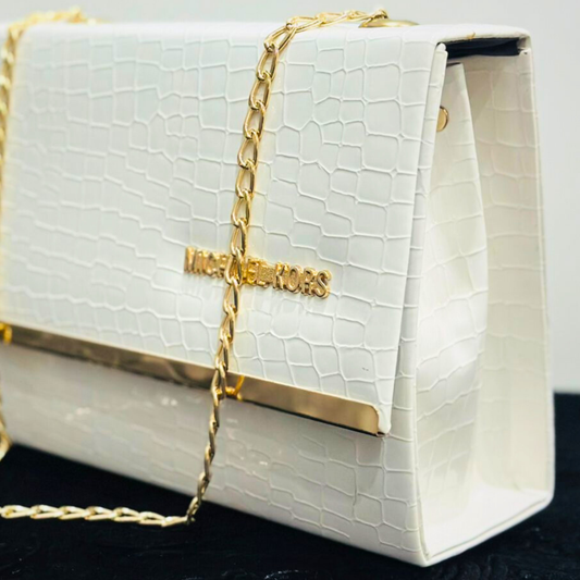 Classic White Shoulder Bag