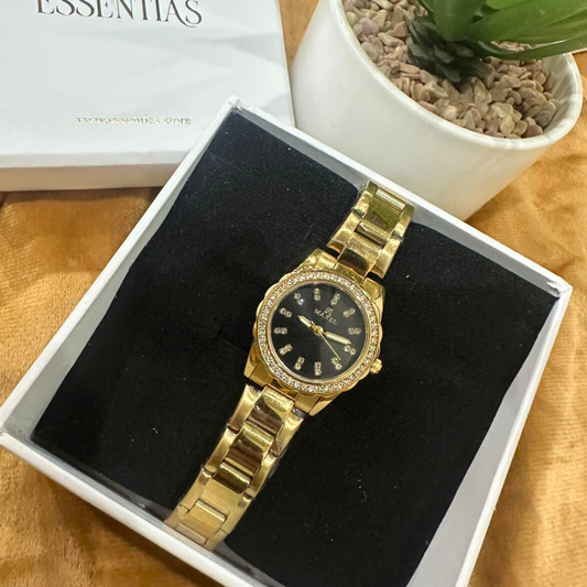 Premium Golden Crystal Studded Watch