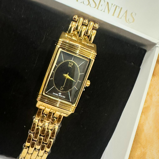 Premium Gold Black Dial Watch