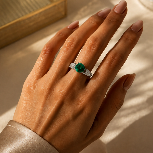 Elegant Green Stone Ring