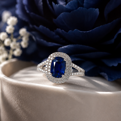 Elegant Blue Stone Ring