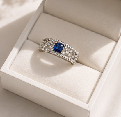 Stylish Blue Stone Ring