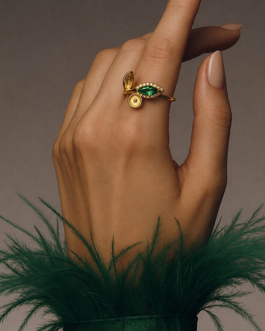 Golden Leaf Ring
