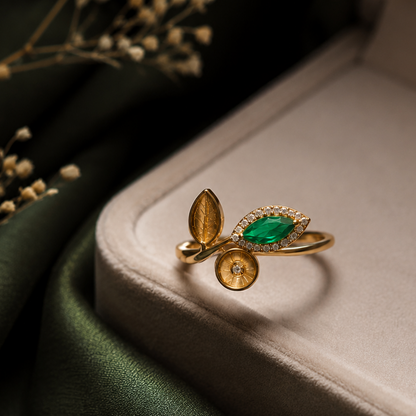 Golden Leaf Ring