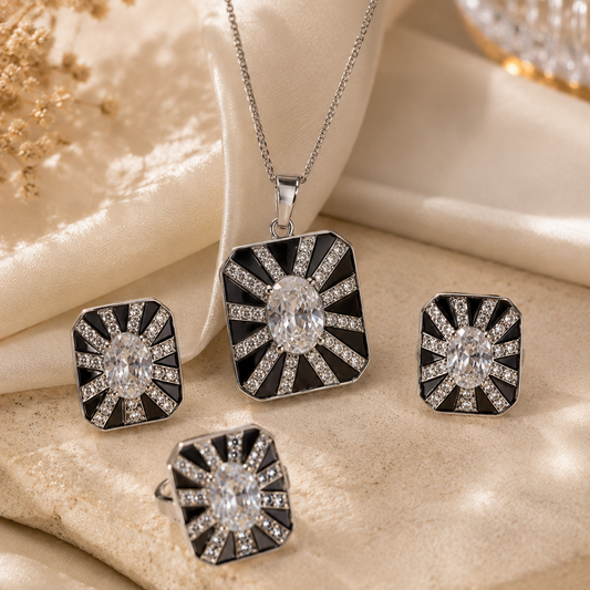 Premium Stone Studded Pendant Set