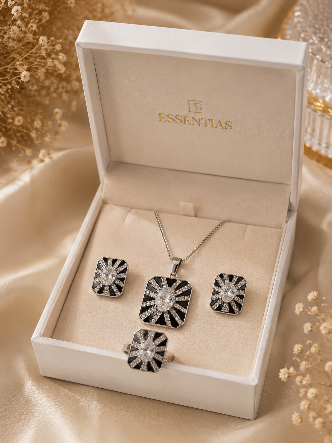 Premium Stone Studded Pendant Set