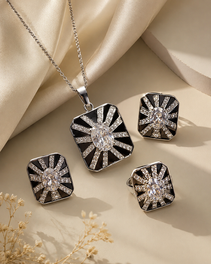 Premium Stone Studded Pendant Set
