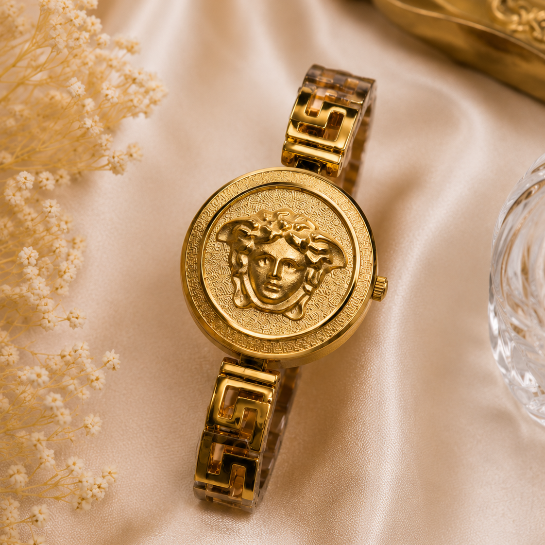 Exquisite Gold Versace Watch