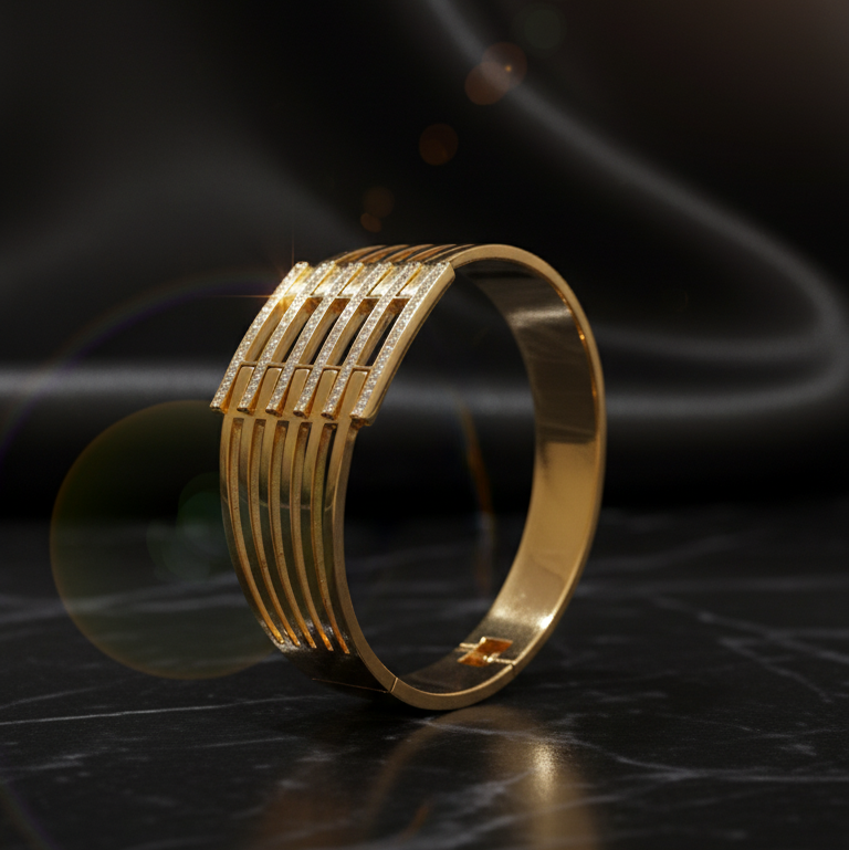 Elegant Golden Cuff Bracelet