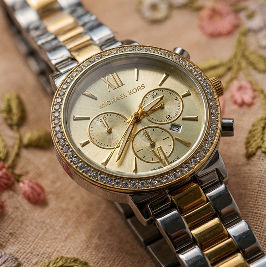 Premium Stone Studded MK Watch For Women