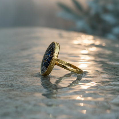 Elegant Gold Plated Zircon Studded Ring
