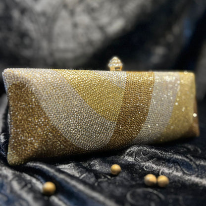 Golden stone High Grade Glitter Clutch