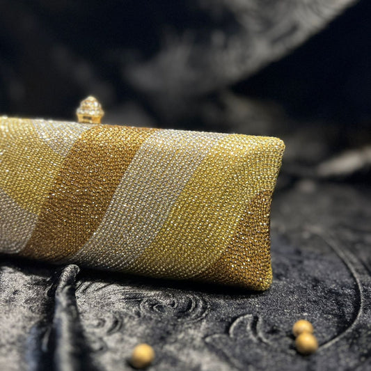 Golden stone High Grade Glitter Clutch