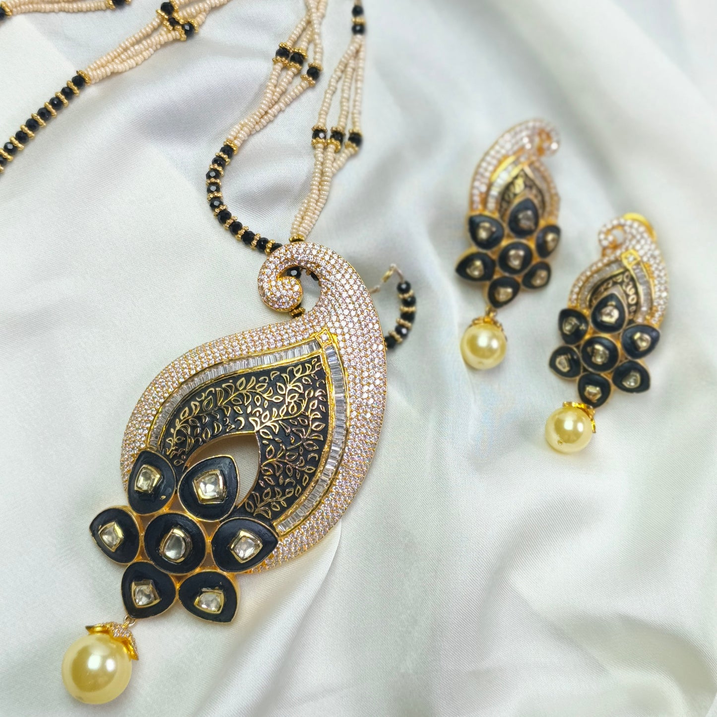 Premium South Indian Mala Pendant Set