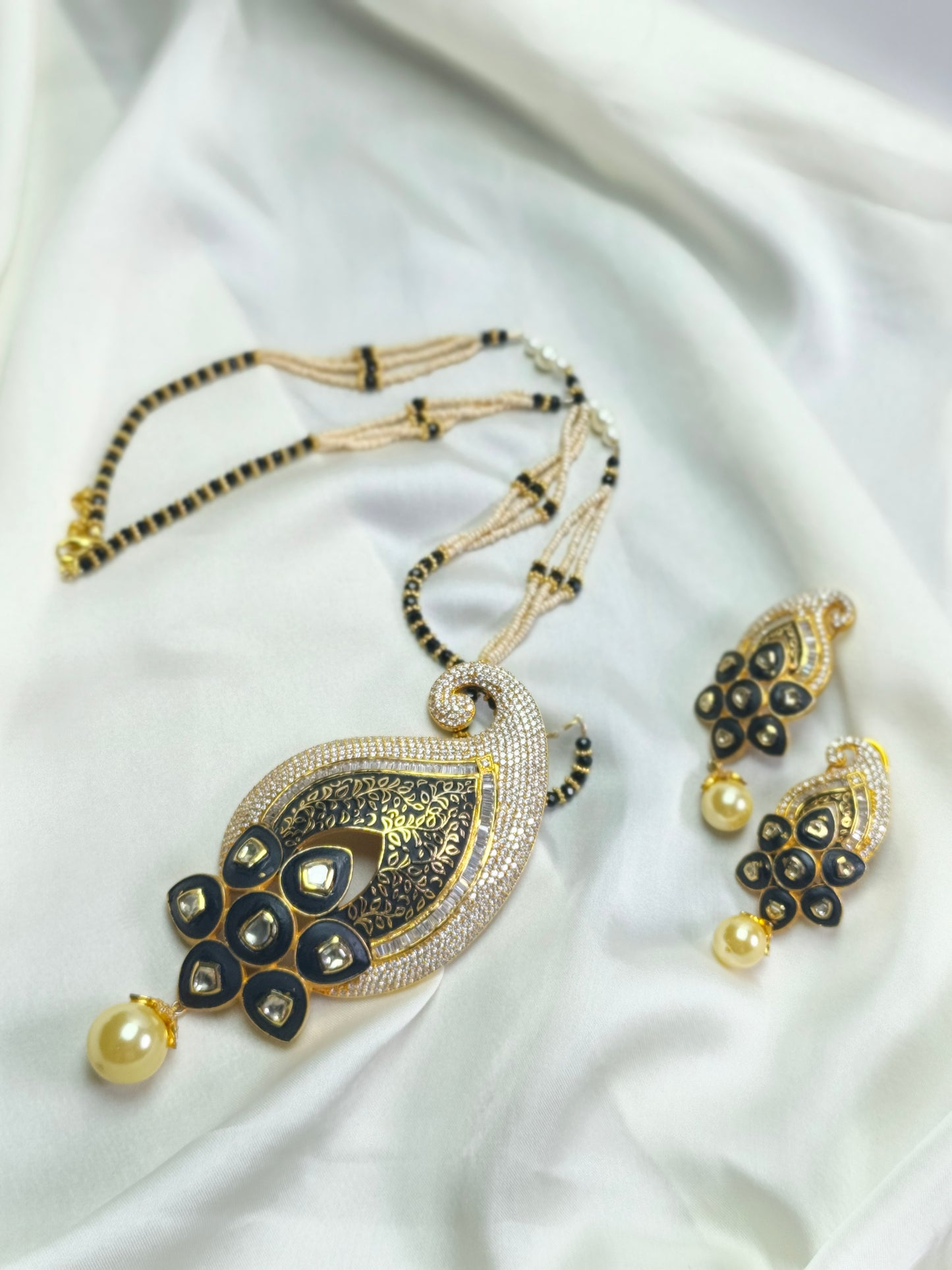 Premium South Indian Mala Pendant Set