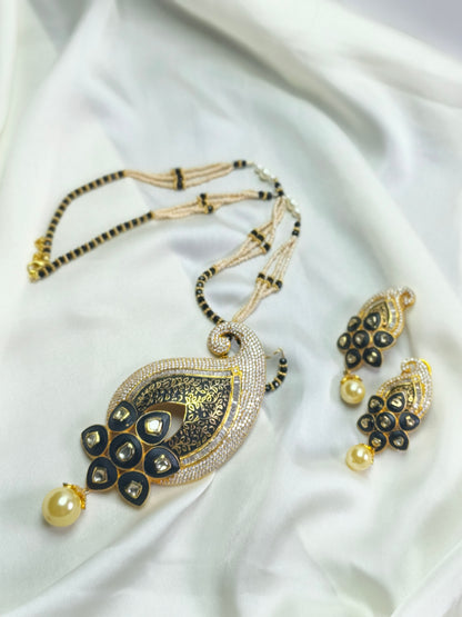 Premium South Indian Mala Pendant Set