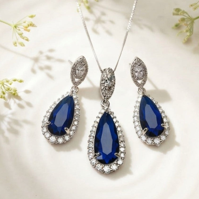 Elegant Stone Studded Pendant Set