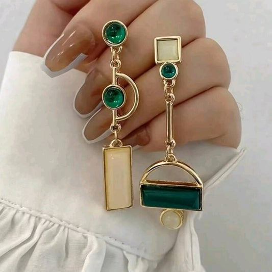Stylish Gemstone Pendant Earrings