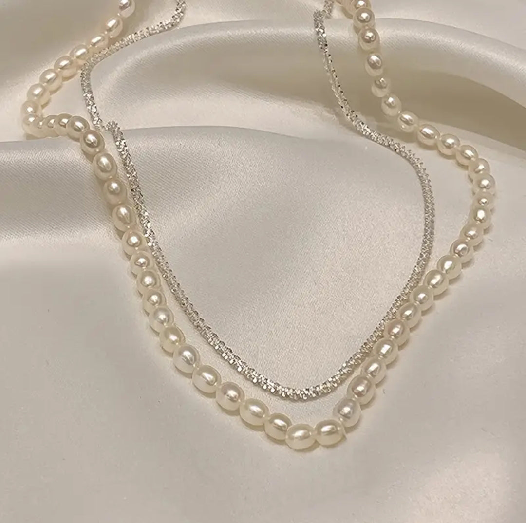 2Pcs Elegant Pearl Necklace
