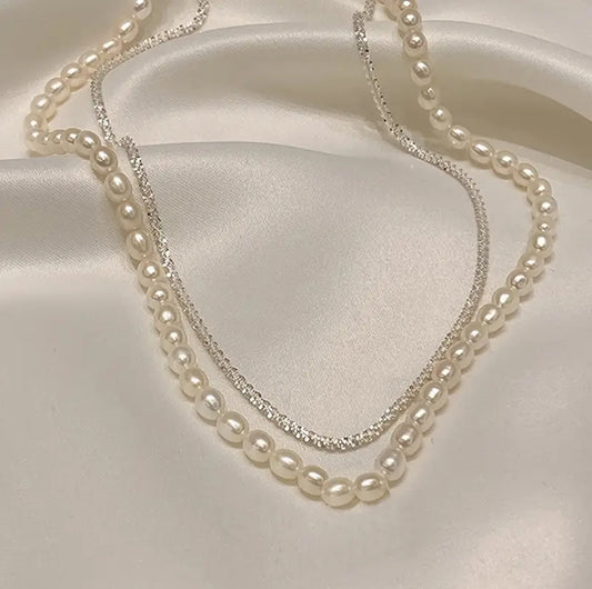2Pcs Elegant Pearl Necklace