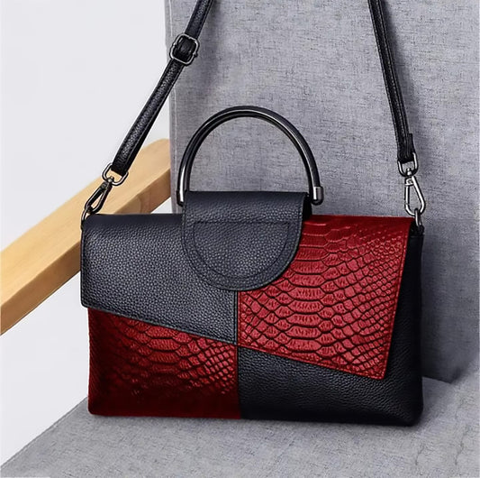 Elegant Red & Black Bag