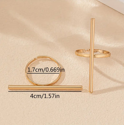 Stylish Modern Golden Rings