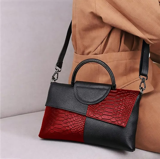 Elegant Red & Black Bag