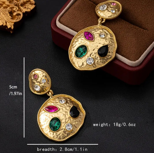 Premium Baroque Style Metal Earrings
