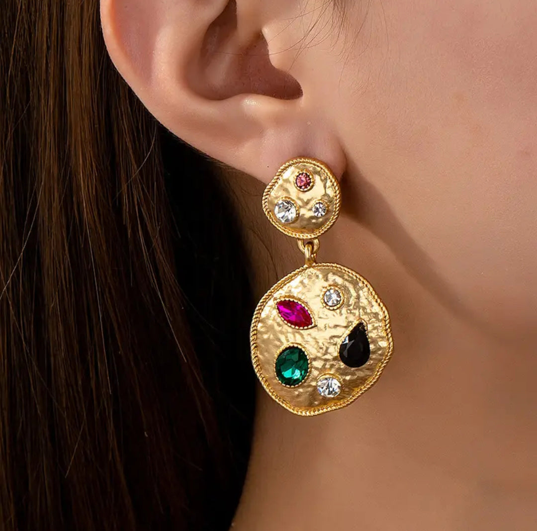 Premium Baroque Style Metal Earrings