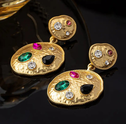 Premium Baroque Style Metal Earrings